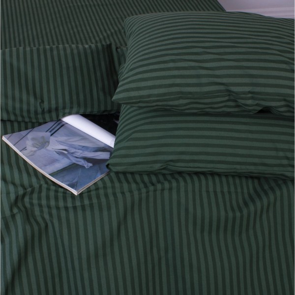 Фото - Комплект постільної білизни дитячий MirSon Ranforce Elite 17-0612 Stripe Emerald 110х140 (2200008201210)